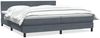 vidaXL Boxspringbett mit Matratze Dunkelgrau 180x210 cm Samt 3316414 Bild 1