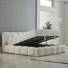 abc bedding Boxspringbett Komfortbett KAONA im stilvollen beige bouclé Stoffdesign, Voll-orthopädisches Schlafsystem inklusive Bettkasten Bild 2