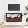 vidaXL TV-Schrank Braun Eiche 80x31x39,5 cm Holzwerkstoff und Metall 848923 Bild 3