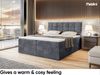 MEBLINI Boxspringbett DRAGO 120x200 cm mit Bettkasten - H3/Dunkelgrau Samt Polsterbett - Doppelbett mit Topper & Taschenfederkern-Matratze Bild 4