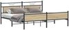 vidaXL Metallbett ohne Matratze Sonoma-Eiche 193x201 cm 3325127 Bild 3