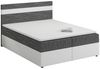 Boxspringbett INVERN 140x200 cm Weiss-Grau Bild 2