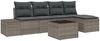 vidaXL Garten-Sofa-Set mit Kissen 5 pcs Hellgrau Poly-Rattan 3355698 Bild 2