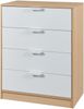 Kommode Varkaus 90x70x40 cm Eichenoptik/Weiß [en. casa] Bild 3