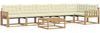 vidaXL Outdoor-Sofagarnitur 7 pcs Weiß und Creme 79 x 79 x 37 cm 3388752 Bild 2