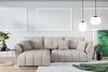 AX LIVING L Form Couch in Beige Verciani Schlaffunktion Bettkasten 280 Bild 3