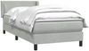 vidaXL Boxspringbett mit Matratze Hellgrau 80x220 cm Samt 3317967 Bild 3
