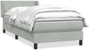 vidaXL Boxspringbett mit Matratze Hellgrau 80x220 cm Samt 3317967 Bild 2