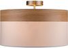 Deckenlampe, Stoff, Holz, braun, 40 cm Bild 4