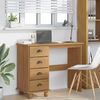 vidaXL Schreibtisch ASKIM Braun 95 x 40 x 75 cm Massives Kiefernholz 4105448 Bild 4
