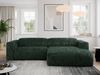 Ecksofa PASADENA, freistehendes Ecksofa, breite Armlehnen, Federsitz - rechts - Grün Cord Bild 2