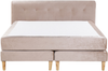 Boxspringbett 'Marquise' Samtstoff Beige 160x200 cm Bild 4