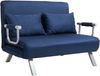 Schlafsofa 111 x 80 x 78 cm in Blau mit verstellbarer Rückenlehne und abnehmbarem Kissenbezug Bild 5