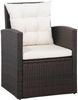 5 TLG. Garten Lounge Set mit Auflagen für 8 Personen - Poly Rattan Braun Bild 3