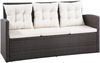 5 TLG. Garten Lounge Set mit Auflagen für 8 Personen - Poly Rattan Braun Bild 2