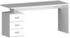 Dmora Schreibtisch Abisse, linearer Schreibtisch, Mehrzweck-Büroschreibtisch, platzsparender Schreibtisch mit mehreren Positionen, 160x60h75 cm, Weiß Bild 5
