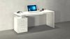 Dmora Schreibtisch Abisse, linearer Schreibtisch, Mehrzweck-Büroschreibtisch, platzsparender Schreibtisch mit mehreren Positionen, 160x60h75 cm, Weiß Bild 4