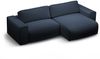 Micadoni Ecksofa Victor 3-Sitzer Rechts Strukturierter Stoff Königsblau Bild 3