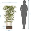 bümö plants Sichtschutz - Täuschend echter Bambus Wall, geruchloser Premium Raumtrenner für lebendiges Ambiente - authentische, künstliche Pflanzen als Deko für's Wohnzimmer, Büro & mehr, BUP-bambus-wand Bild 2