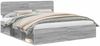 vidaXL Bettrahmen Graues Sonoma 200 x 200 cm Massives Kiefernholz 3412038 Bild 2