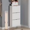 Schuhschrank Helge Weiß 60 x 128.5 cm 3 Fächer Vicco Bild 3