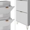 Schuhschrank Helge Weiß 60 x 128.5 cm 3 Fächer Vicco Bild 5