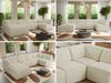 Modulares XXL-Ecksofa MODARO 5M, U-Form, Wohnlandschaft, 5-teilig, freistehend, Wohnzimmer Couch, HR-Schaumstoff - Creme Stukture - Links Bild 2