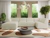 Modulares XXL-Ecksofa MODARO 5M, U-Form, Wohnlandschaft, 5-teilig, freistehend, Wohnzimmer Couch, HR-Schaumstoff - Creme Stukture - Links Bild 5