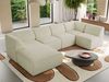 Modulares XXL-Ecksofa MODARO 5M, U-Form, Wohnlandschaft, 5-teilig, freistehend, Wohnzimmer Couch, HR-Schaumstoff - Creme Stukture - Links Bild 4