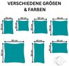 MOON Kissenbezug / Seitenschläferkissenbezug, 2er Pack, 100% Baumwolle, Linon, Petrol, 40x40 Bild 2