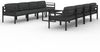 vidaXL 9-tlg. Garten-Lounge-Set mit Kissen Aluminium Anthrazit 3107807 Bild 2