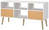 andas TV-Board Bodo TV-Möbel, TV-Unit, Mediamöbel, Regal, 2 Schubladen und 4 offene Fächer, Beine und Griffe aus Massivholz Bild 4
