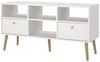 andas TV-Board Bodo TV-Möbel, TV-Unit, Mediamöbel, Regal, 2 Schubladen und 4 offene Fächer, Beine und Griffe aus Massivholz Bild 3