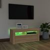 vidaXL TV-Schrank mit LED-Leuchten Sonoma-Eiche 90x35x40 cm 804322 Bild 4
