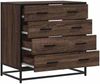 vidaXL Schubladenschrank Braun Eichen-Optik 70x41x70 cm Holzwerkstoff 849083 Bild 5