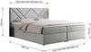 Boxspringbett, Polsterbett mit Multipocket-Matratzen und Topper, dekorativem Kopfteil, zwei Bettkästen - NEOMI - 120 x 200 cm - Hellgrau Stoff - H4 Bild 5