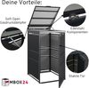 MBOX24 MODERN Mülltonnenbox 1er für 120 Liter Mülltonne | Anthrazit | Mülltonnenverkleidung | Mülltonnenhaus | Box für Mülltonnen | Mülltonnenunterstand | Mülltonneneinhausung Bild 3