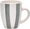 van Well Becher Kaffeebecher 360 ml Mallorca, 6 Stück, 6-tlg, Keramik, Streifenoptik, spülmaschinen- und mikrowellengeeignet Bild 2