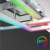 B.K.Licht Deckenleuchte smarte WiFi RGB Deckenlampe 69x69cm dimmbar 3-flammig Timer - BKL1320, Dimmfunktion, LED fest integriert, RGB Farbwechsler, CCT Farbtemperatursteuerung warmweiß / neutralweiß / kaltweiß, LED 48W 4800lm Nachtlicht Sprachsteuerung... Bild 2