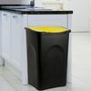 Stefanplast 3x Abfalleimer mit Klappdeckel, Kunststoff schwarz, 50 Liter Bild 2