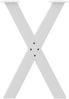 vidaXL Esstischbeine X-Form 2 Stk. Weiß 60x(72-73) cm Stahl 4012973 Bild 5