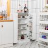 COSTWAY Mehrzweckschrank Vorratsschrank Aufbewahrungsschrank mit 6 verstellbaren Einlegeböden Küchenschrank für Esszimmer, Wohnzimmer weiß Bild 2