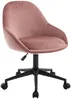 Vente-unique - NAODY Office chair StoffSamt Puderrosa - B 59,5 cm x H 78 cm88 cm x L 55 cm Bild 4