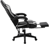 Delman Bürostuhl Gaming Stuhl Gaming Sessel Ergonomischer Gamer Stuhl mit Fußstütze Kopfstütze Gaming Chair 0060 Weiß Bild 4