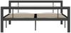 vidaXL Bettgestell Grau und Weiß Metall 140 × 200 cm 284559 Bild 3
