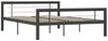 vidaXL Bettgestell Grau und Weiß Metall 140 × 200 cm 284559 Bild 2