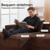LVHOM Ecksofa 2 Sitzer, Modulares Sofa 235 cm breit, L-Form Sofa mit 2 Kissen, Schlafsofa aus Cordstoff, kein Aufbau erforderlich, Braun Bild 5