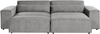 Beliani 'HELLNAR' 2-Sitzer Ecksofa linksseitig mit Ottomane, grau Bild 5