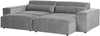 Beliani 'HELLNAR' 2-Sitzer Ecksofa linksseitig mit Ottomane, grau Bild 4