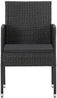 vidaXL Gartenstühle mit Kissen in Schwarz 4 Stk. Schwarz Polyrattan 318709 Bild 3